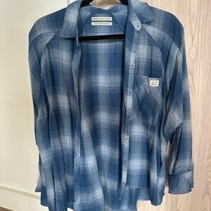 Urban Outfitters Blue Flannel Shirt